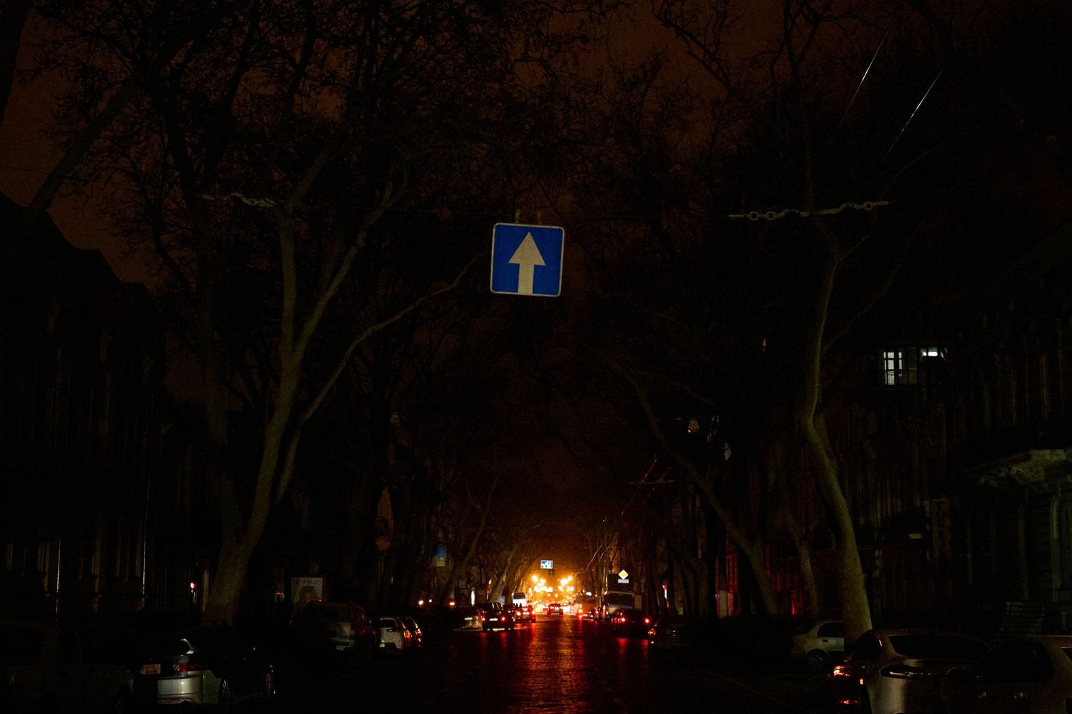 Odesa during a blackout, Ukraine, on Dec. 16, 2025 (Stefania Amamdjian / The Kyiv Independent)