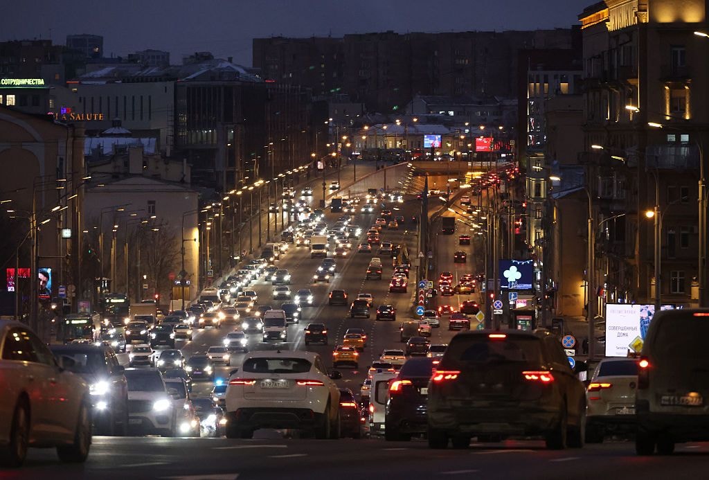 Illustrative image: Traffic in Moscow, Russia, on Dec. 10, 2025 in Moscow, Russia. (Contributor/Getty Images)