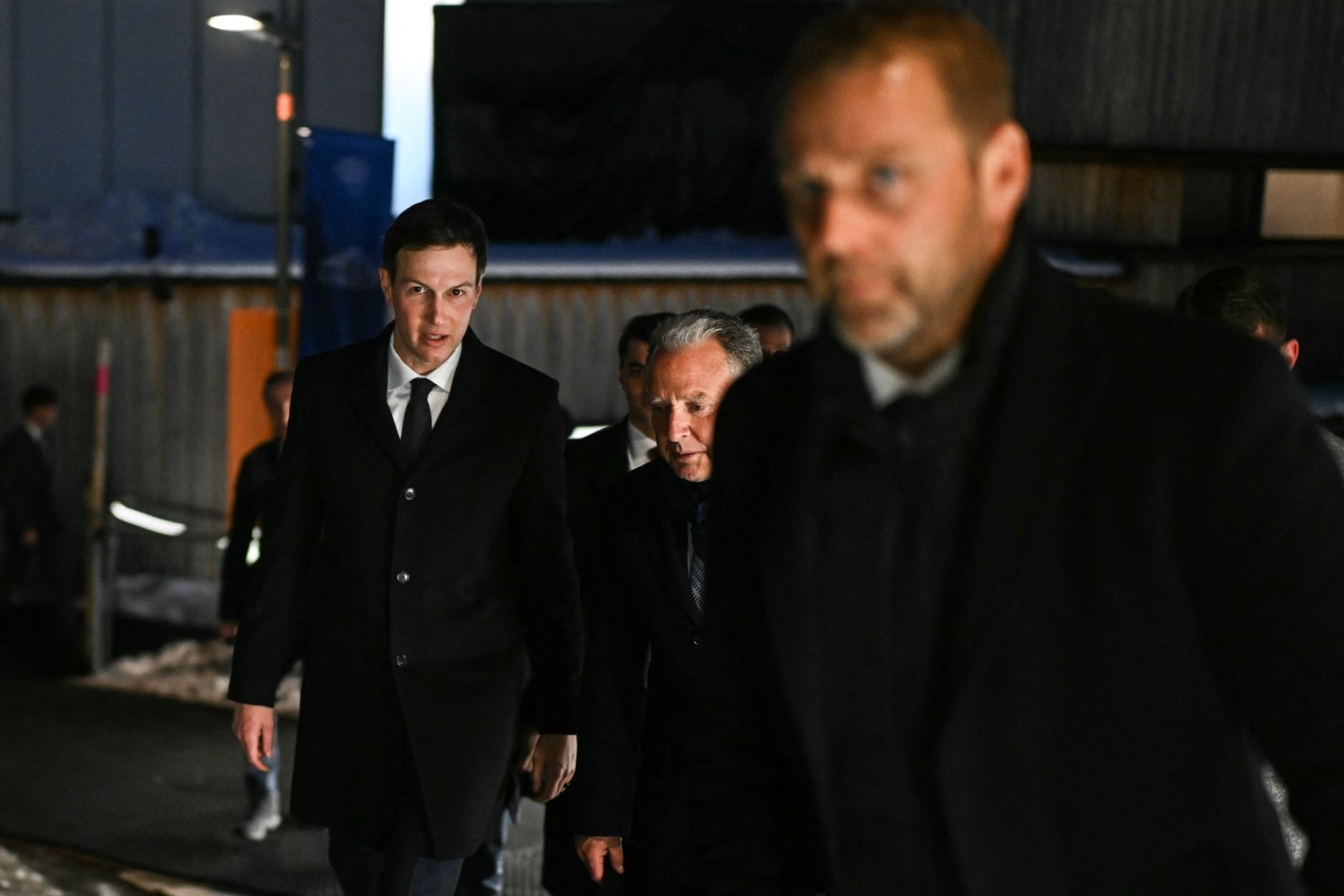 U.S. Special Envoy Steve Witkoff and U.S. businessman Jared Kushner in Davos on Jan. 20, 2026. (Fabrice Coffrini / AFP via Getty Images)