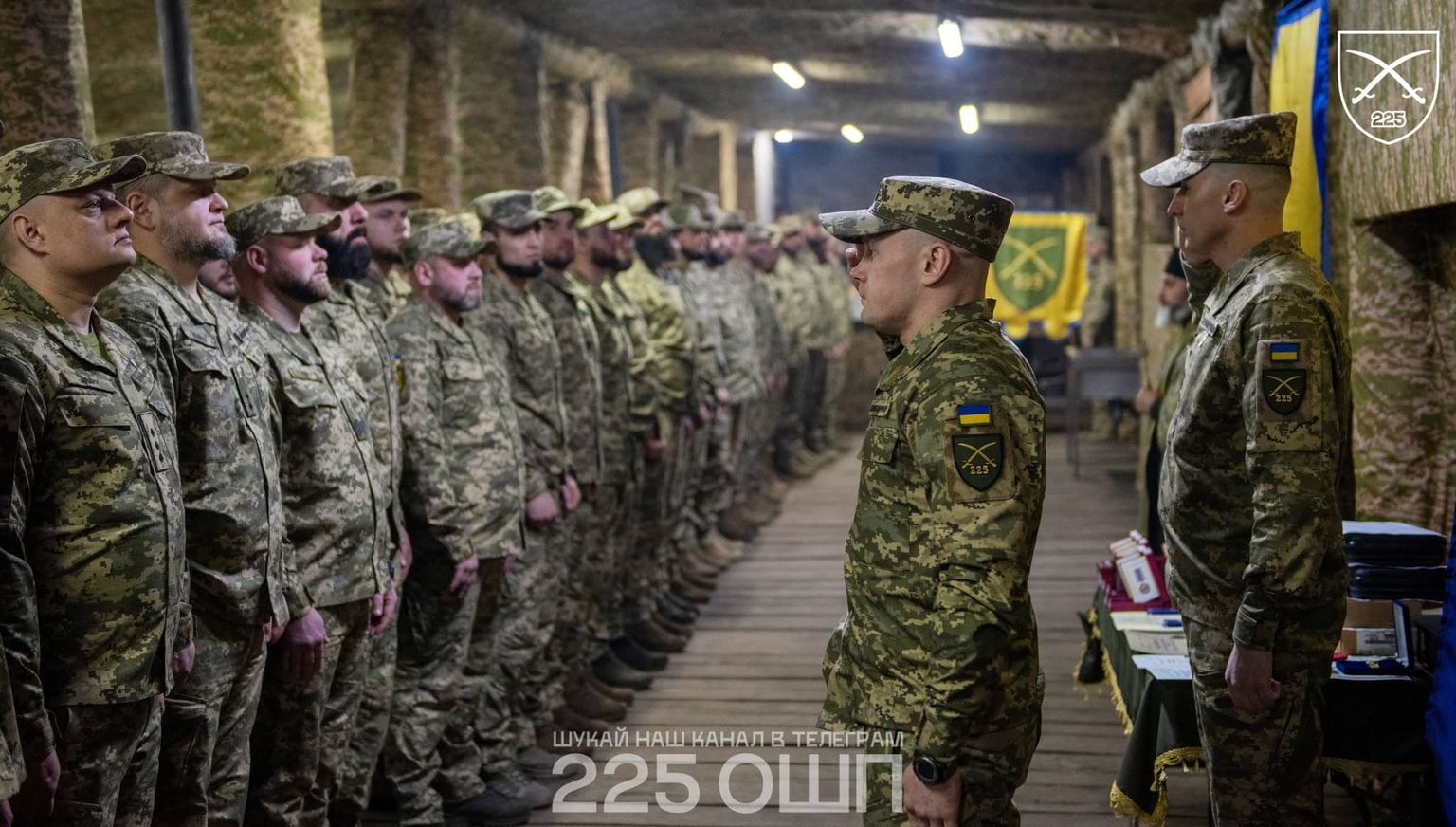 225th Assault Regiment commander Oleh Shyriaiev speaks to his soldiers at a base in Zaporizhzhia Oblast, in a photo published by the unit on Dec. 29, 2026.