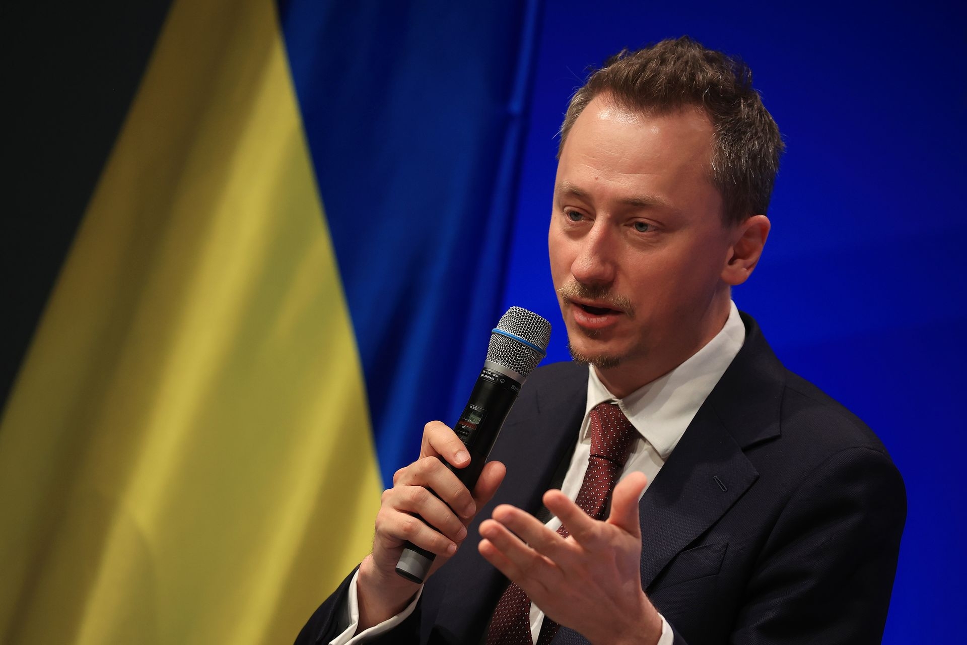 Oleksii Sobolev, then-Ukraine’s deputy economy minister, at the Ukraine Recovery Conference in Berlin, Germany, on June 12, 2024.