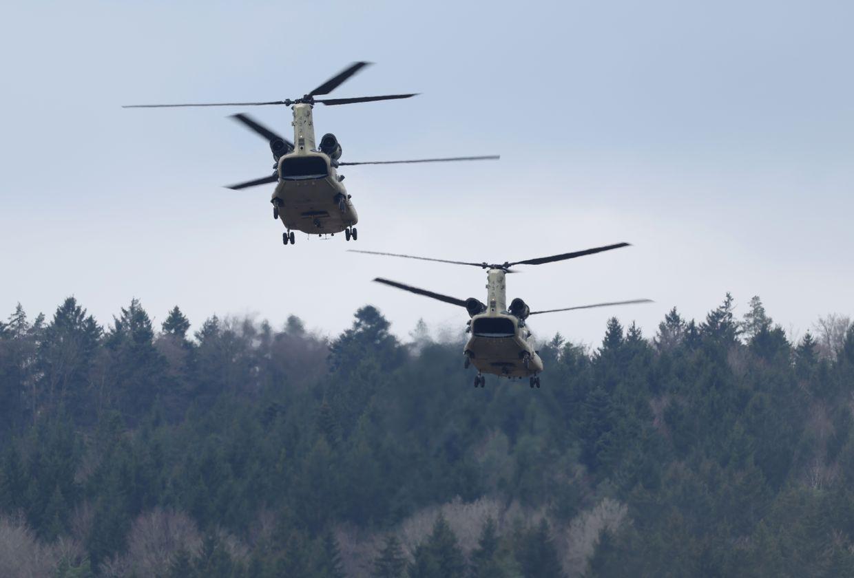 Lithuanian border guards deploy helicopter to monitor Russian transit trains