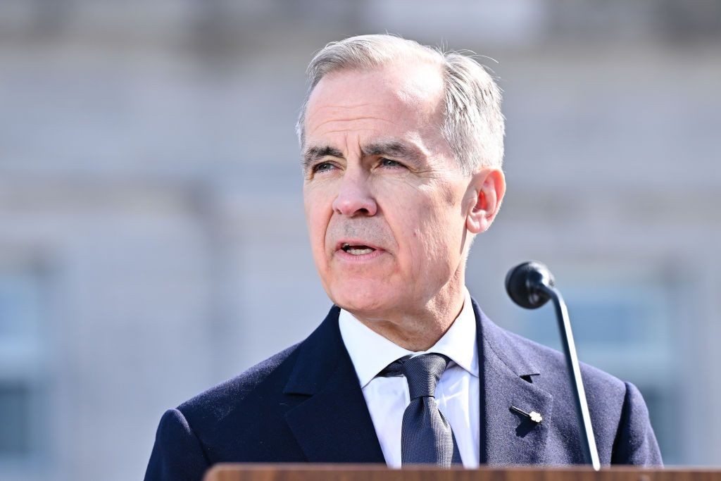 Canadian Prime Minister Mark Carney addresses the media after being sworn in on March 14, 2025 in Ottawa, Canada.