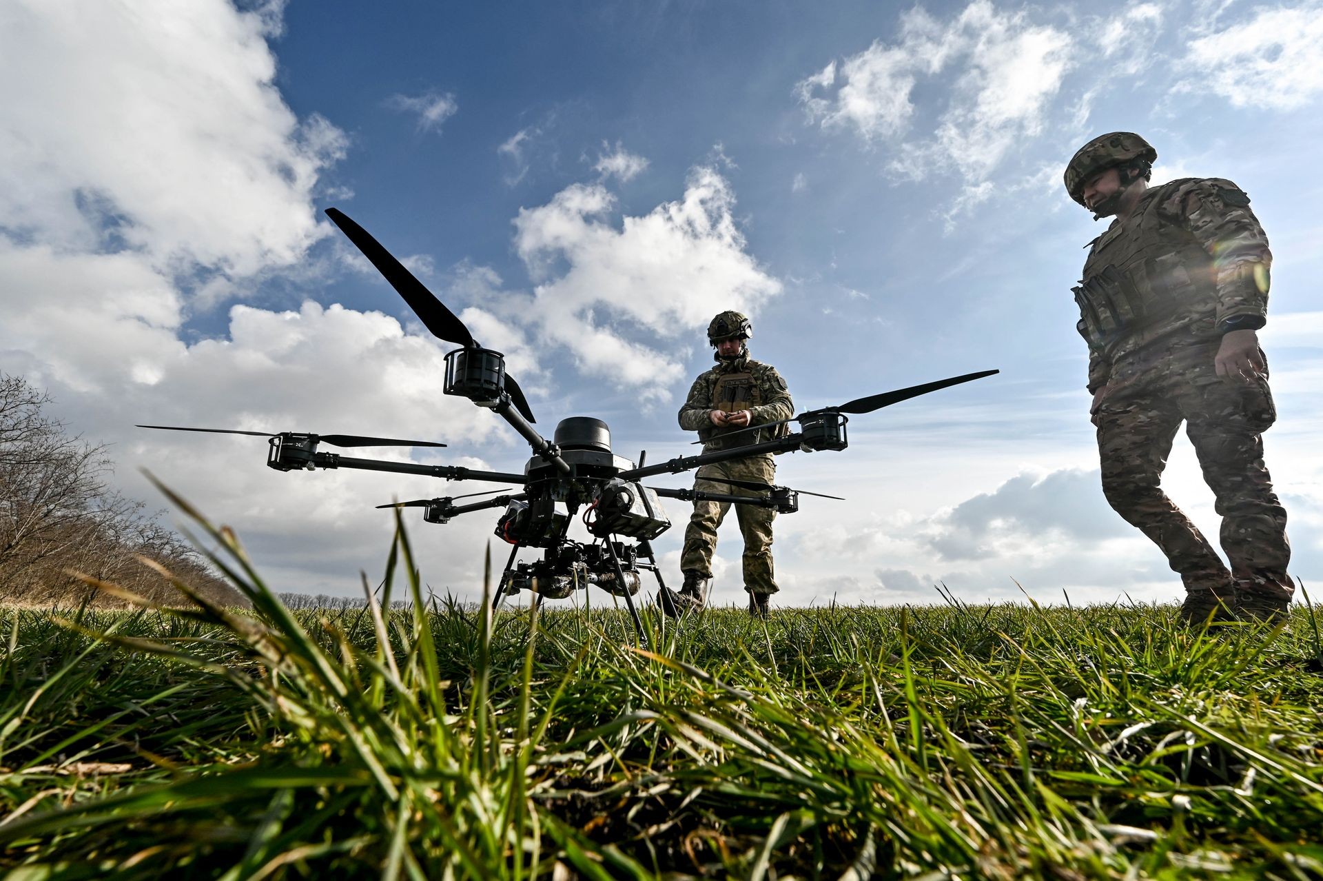 The launch a Vampire drone in Zaporizhzhia, Ukraine, on Feb. 2, 2024. 