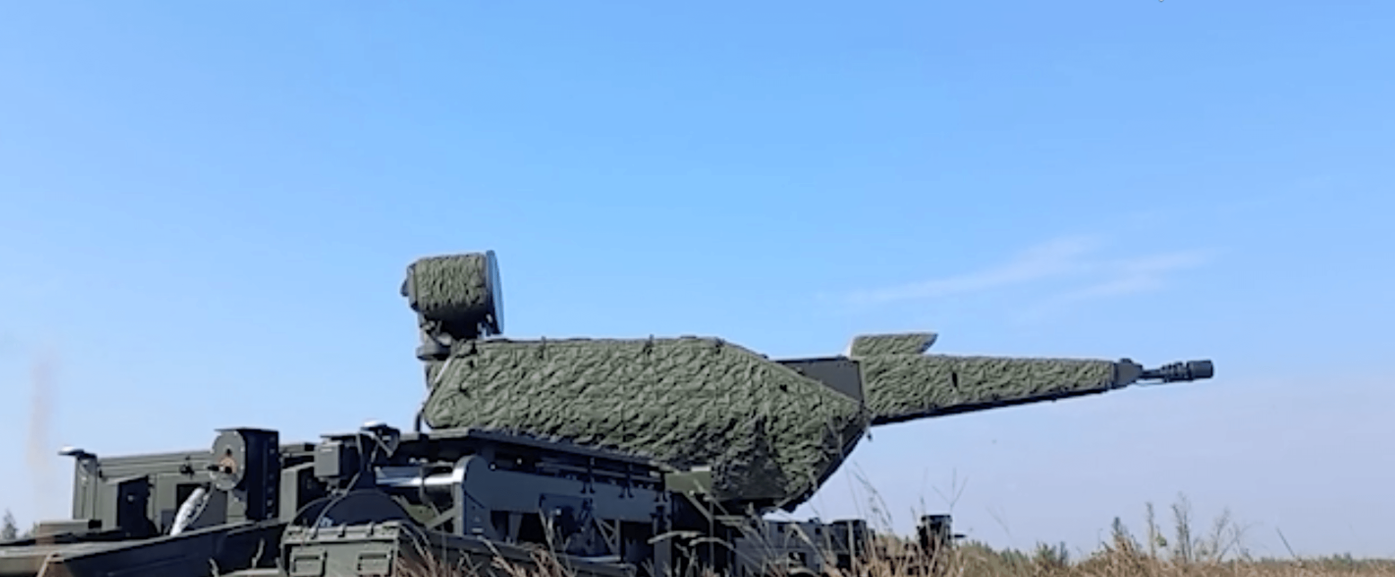 A screenshot from the video of Skynex in action published by Ukraine's Air Force on July 12, 2025. (Air Force / Telegram)