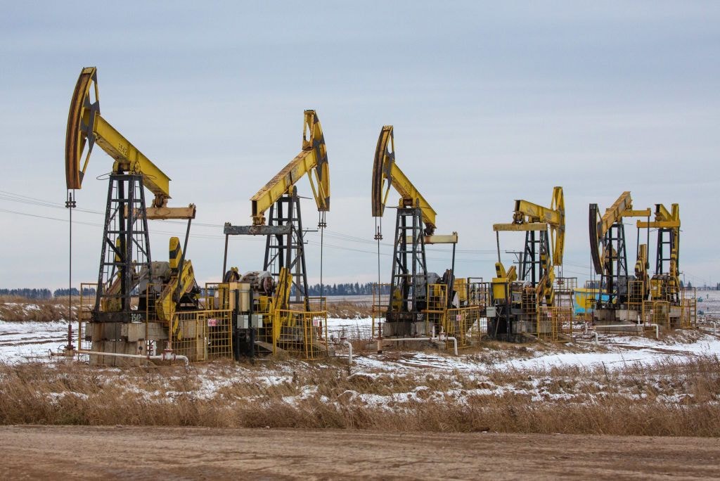 Illustrative purposes: A Russian oil field run by Rosneft Oil Company near the village of Sokolovka, Nov. 2020. (Andrey Rudakov/Bloomberg via Getty Images)