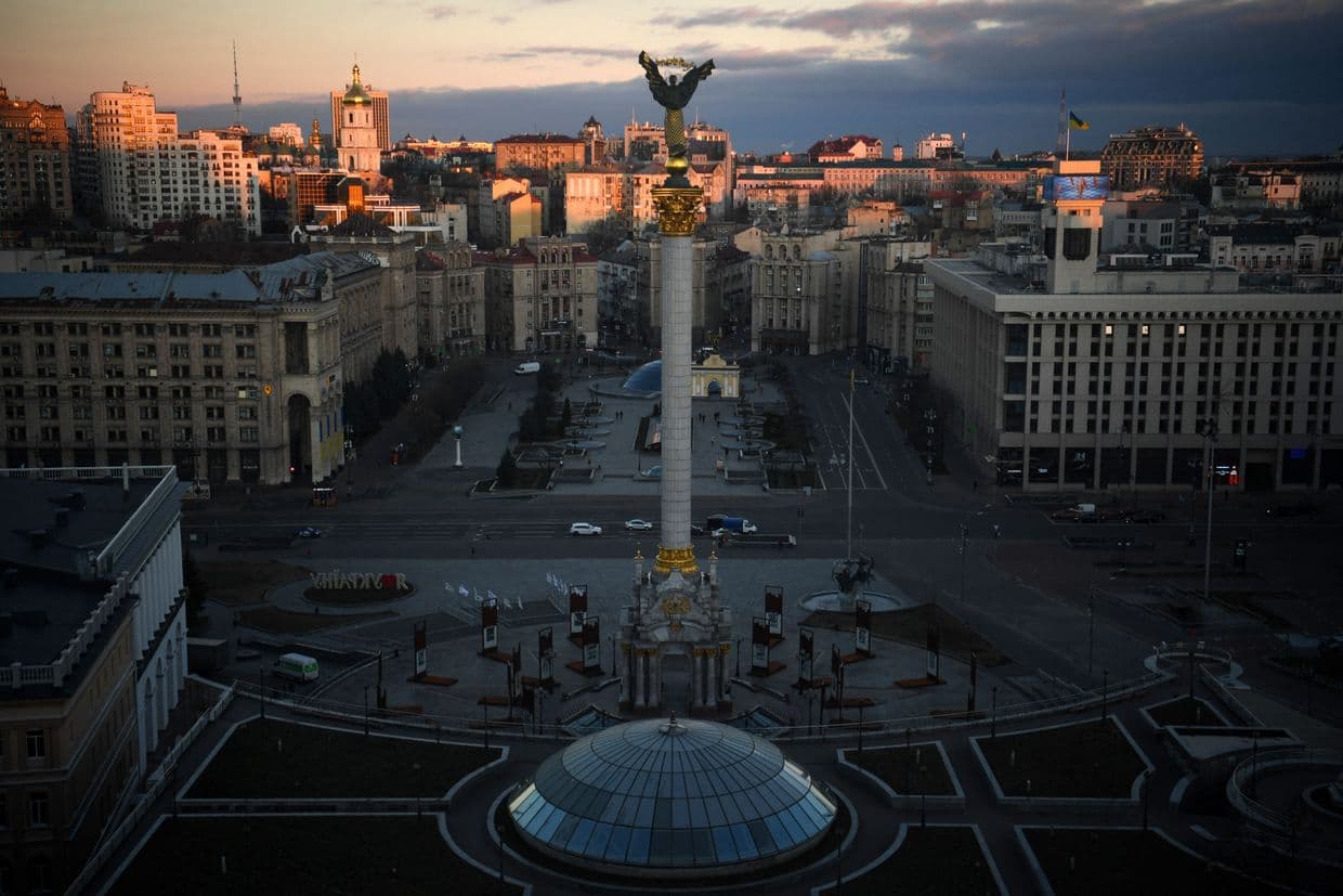 Photo for illustrative purposes. Sunrise in central Kyiv, Ukraine. (Daniel Leal/AFP via Getty Images)