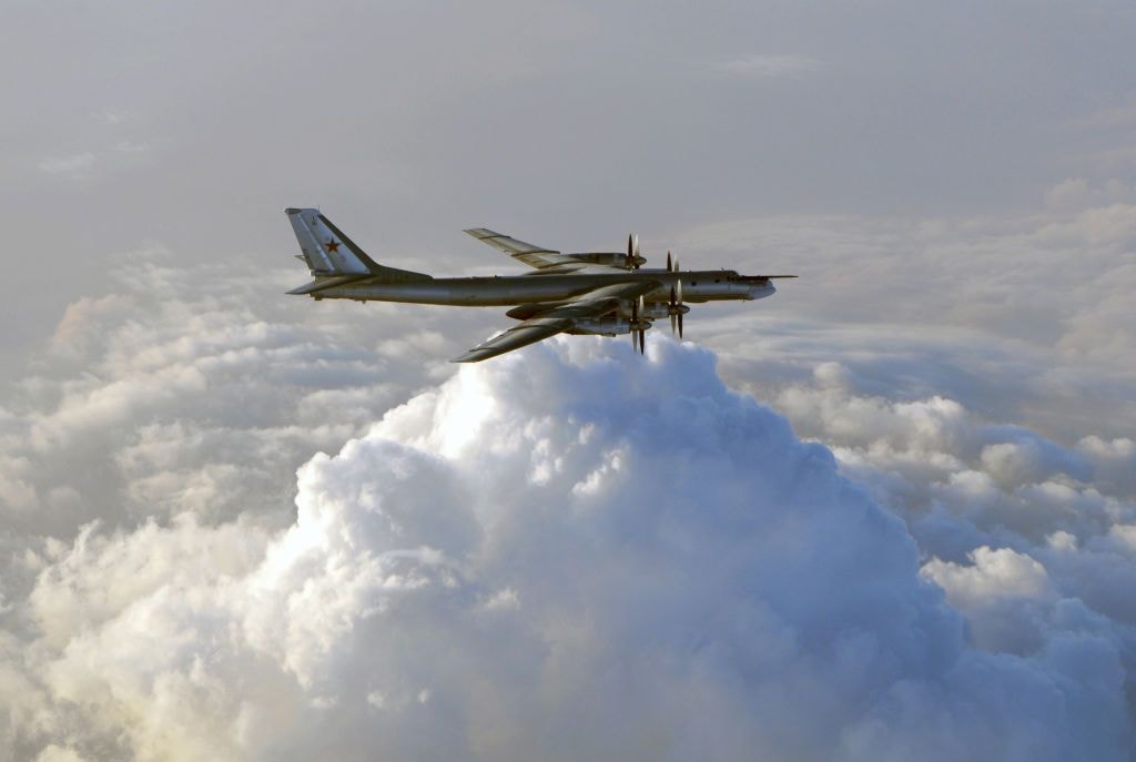 Photo for illustrative purposes. The Tupolev Tu-95 MS strategic bomber of the Russian Air Force, seen in the air. (aviation-images.com/Universal Images Group via Getty Images)