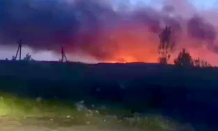 Massive drone attack reportedly targets Russian military sites in occupied Crimea