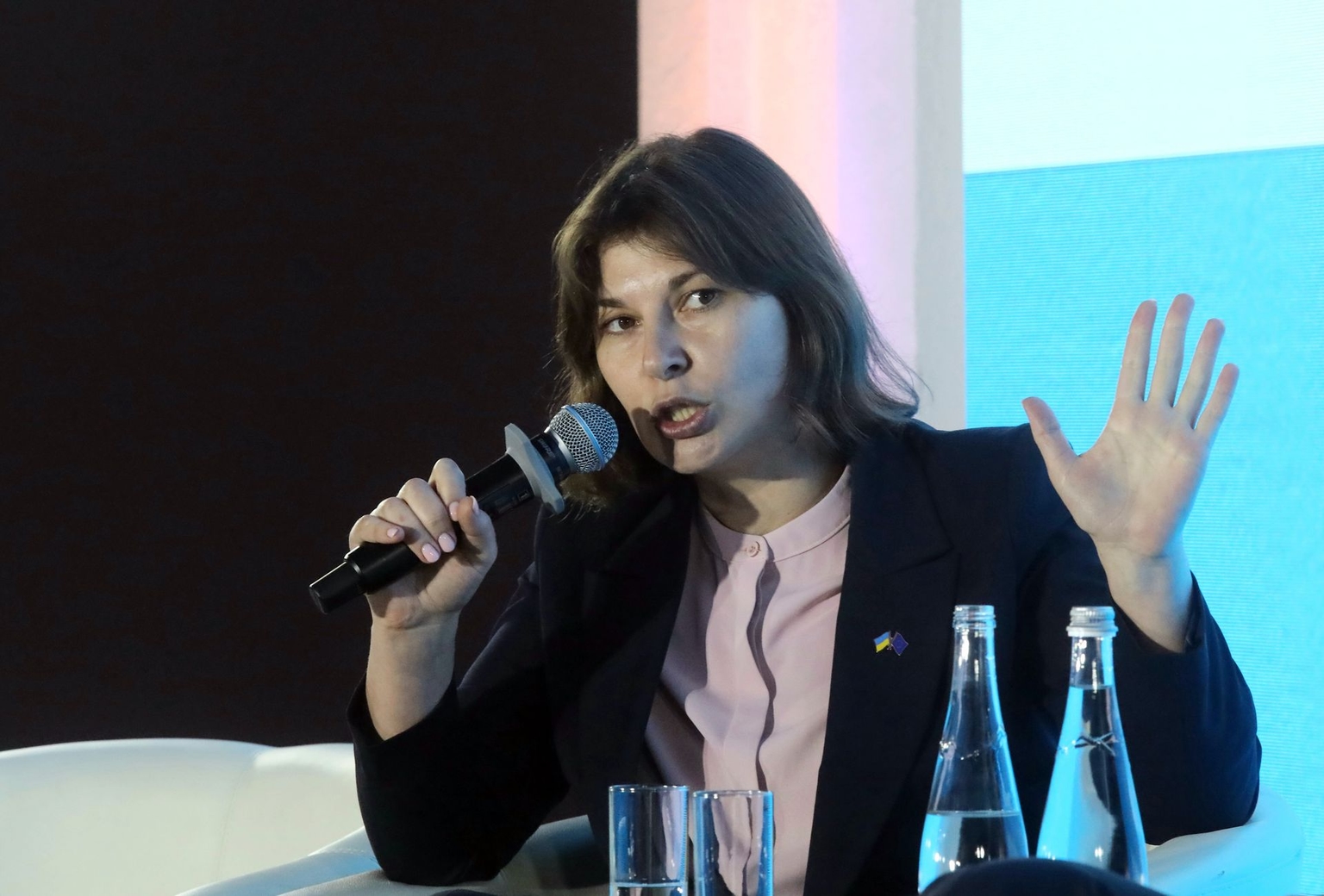 Daria Kaleniuk, executive director of the Anti-Corruption Action Center, in Kyiv, Ukraine, on April 16, 2024.