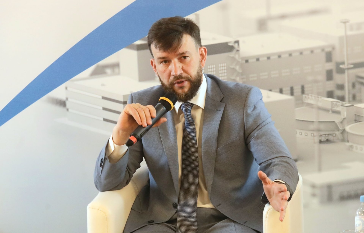Denys Uliutin, then-First Deputy Finance Minister, attends a reform conference in Kyiv, Ukraine, on May 22, 2024.