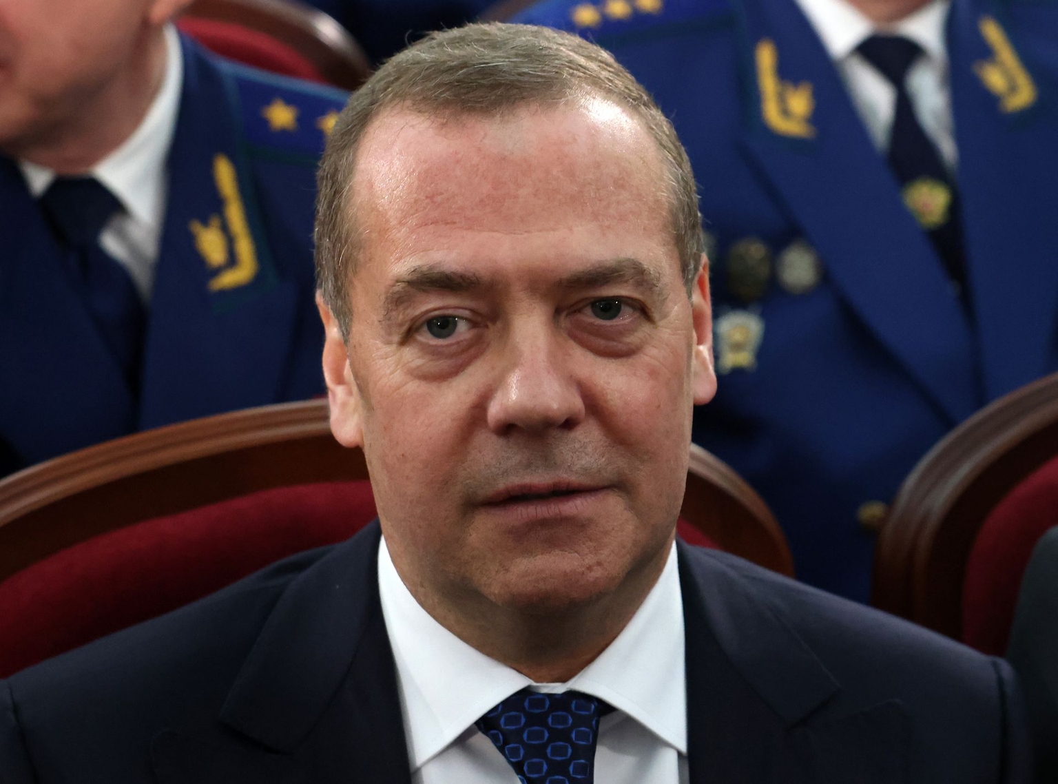 Dmitry Medvedev in Moscow, Russia, on March 19, 2025.