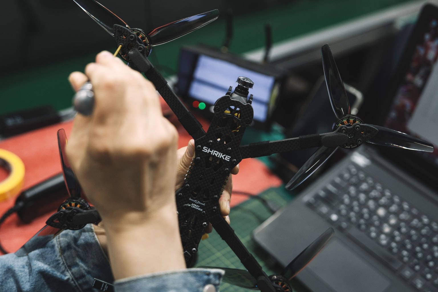 Photo for illustrative purposes: A technician builds a Shrike FPV drone at the Skyfall military technology company at an unknown location in Ukraine, on May 29, 2025. (Andrew Kravchenko/Bloomberg via Getty Images)