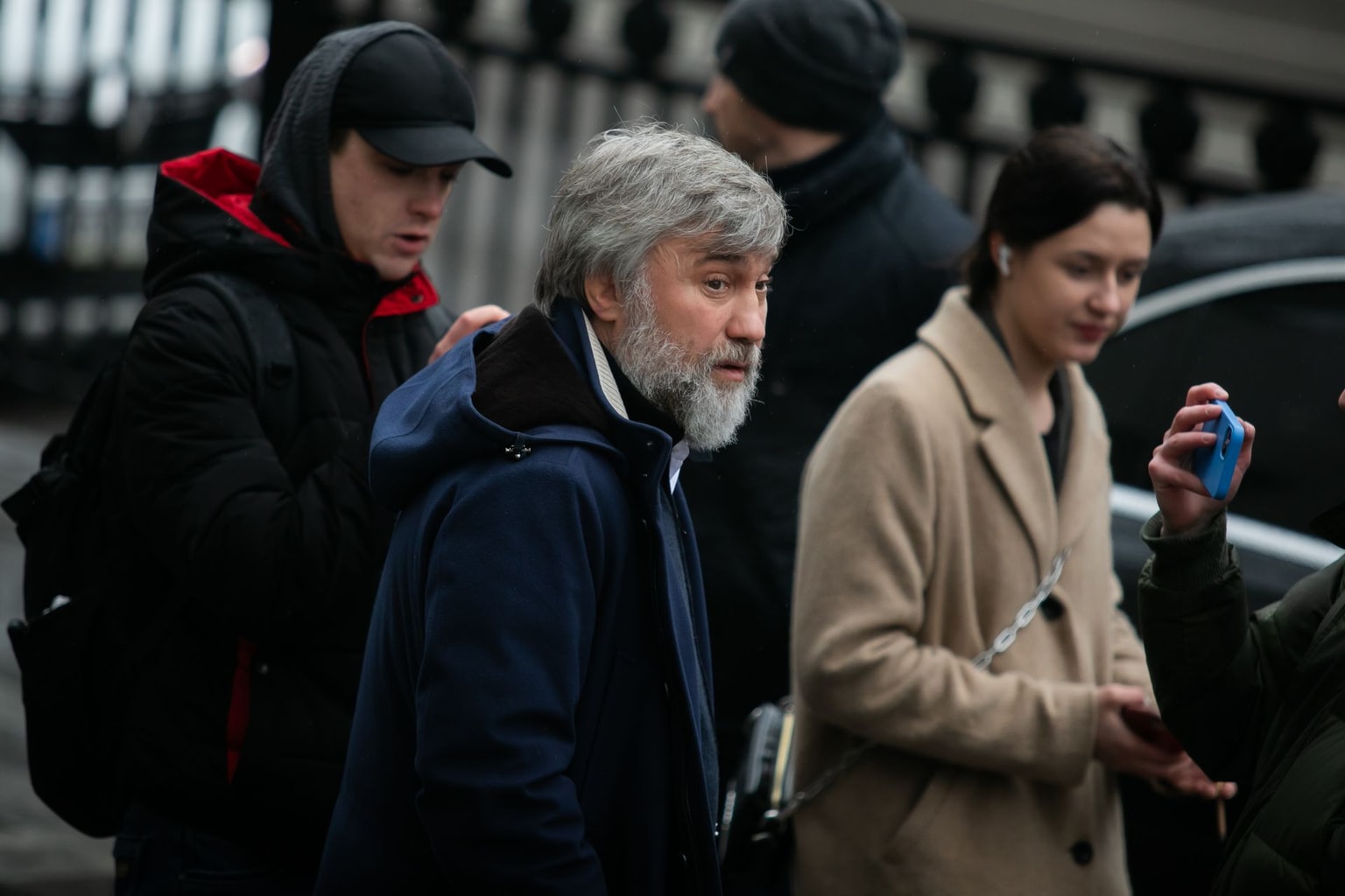Vadym Novynskyi, a major backer of the Russian church in Ukraine in Kyiv, Ukraine, on Feb. 24, 2022. (Yevhenii Zavhorodnii / Global Images Ukraine via Getty Images)