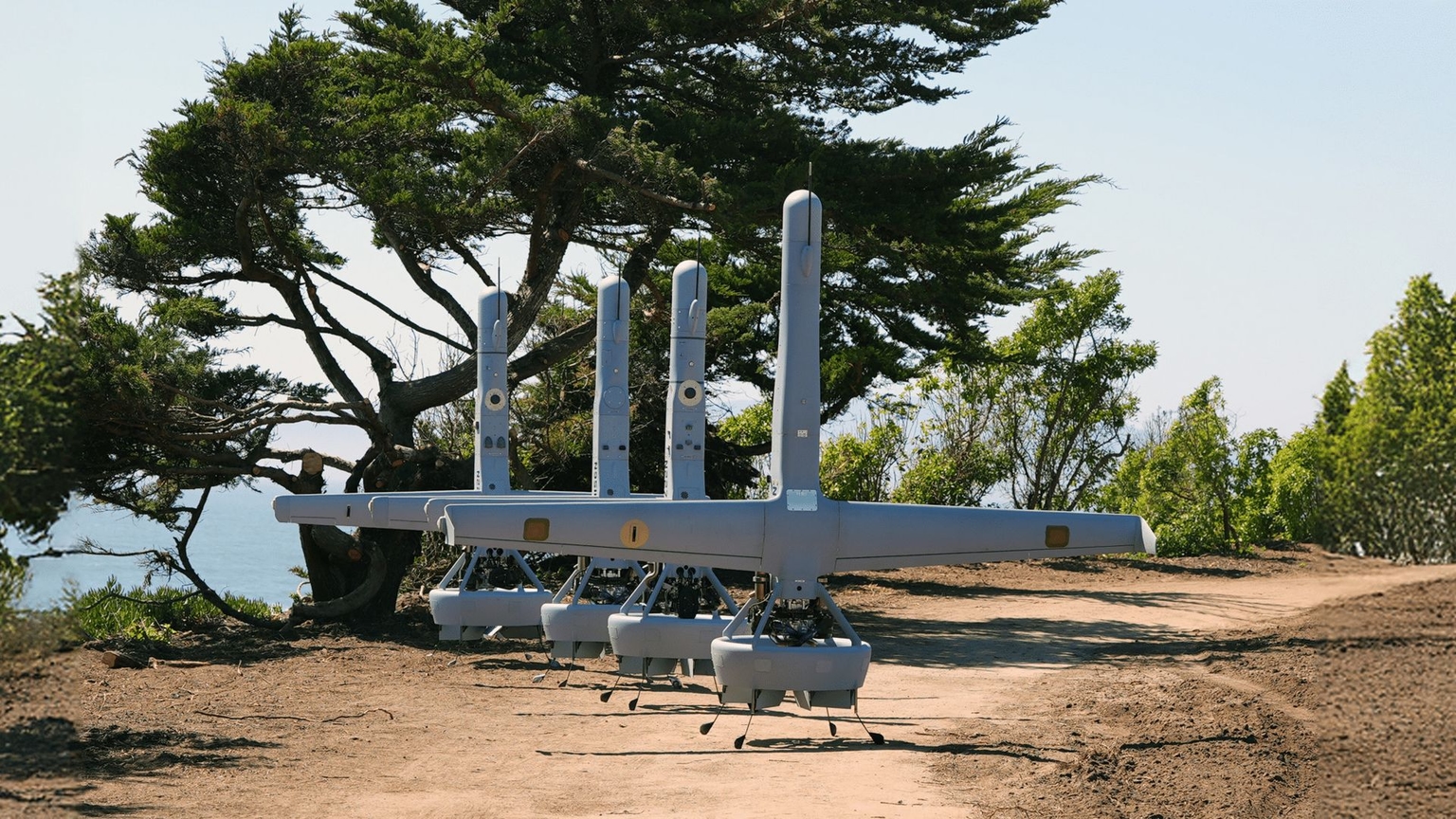 V-BAT drones in an undisclosed location in an undated photo.