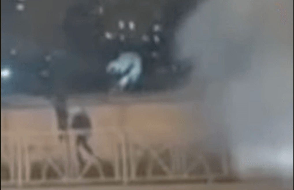 A screenshot from a video purporting to show an explosion which killed three Russian paratroopers in Stavropol on Oct. 22, 2025 (HUR/YouTube)
