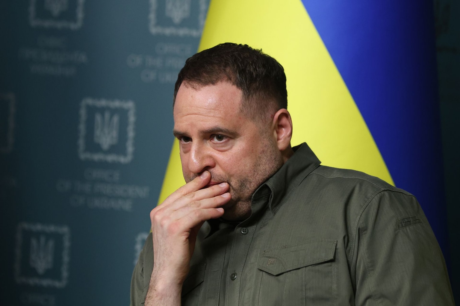 Andrii Yermak, then-President's Office head, in Kyiv, Ukraine, on March 20, 2024. (Viktor Kovalchuk / Global Images Ukraine / Getty Images)