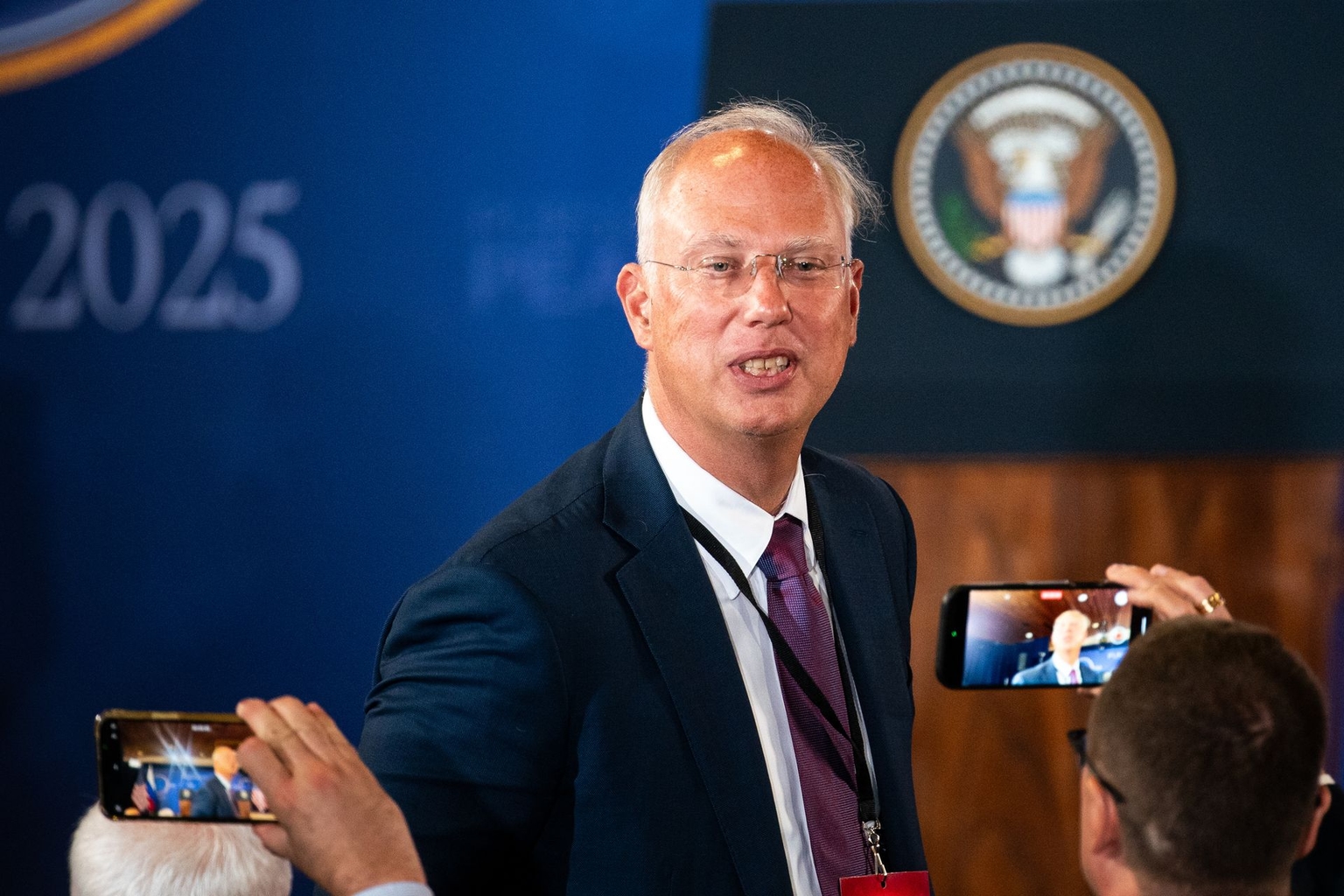 Russian envoy Kirill Dmitriev in Anchorage, Alaska, U.S. on Aug. 15, 2025.