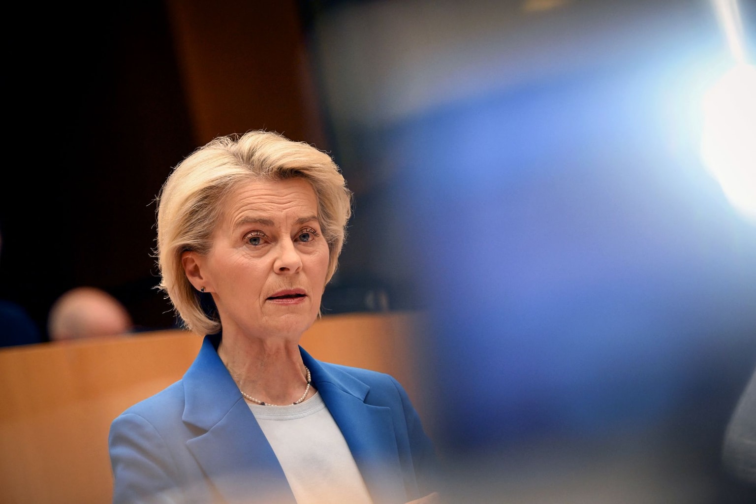 European Commission President Ursula von der Leyen in Brussels on Nov. 12, 2025. (Nicolas Tucat/AFP via Getty Images)