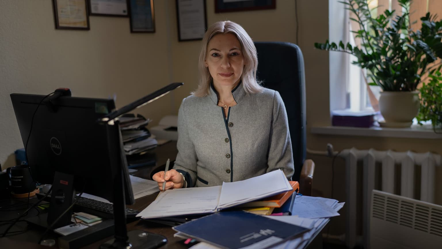 Vira Mykhailenko, head of Ukraine’s Supreme Anti-Corruption Court in Kyiv, Ukraine, on Oct. 31, 2025.