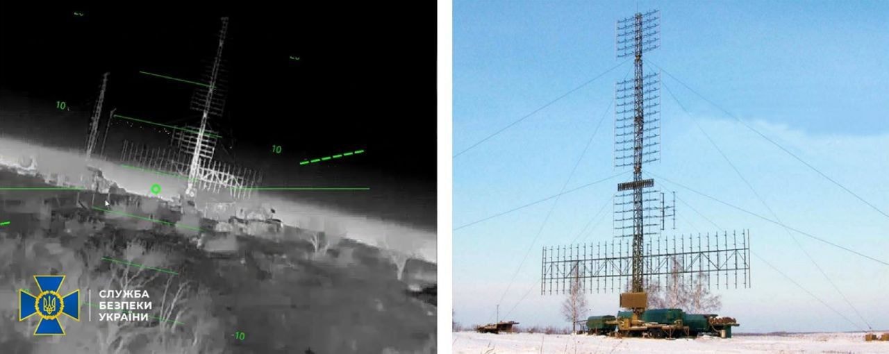 Image shows Ukrainian drones striking Russian air defense assets in occupied Crimea on Dec. 18. (SBU)