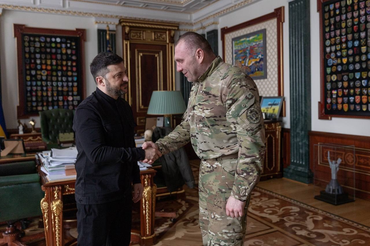 President Volodymyr Zelensky meets Security Service of Ukraine (SBU) head Vasyl Maliuk in Kyiv on Jan. 5, 2025. (Volodymyr Zelensky / Telegram)
