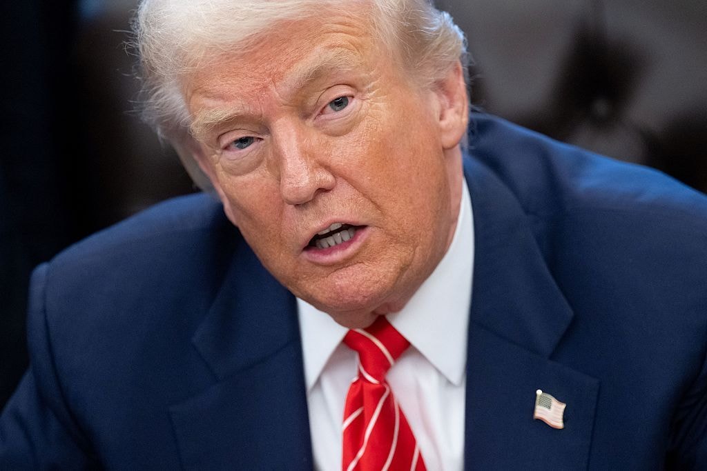 US President Donald Trump speaks with the media in the Oval Office of the White House in Washington, DC, February 3, 2026. (Photo by Saul Loeb / AFP via Getty Images)