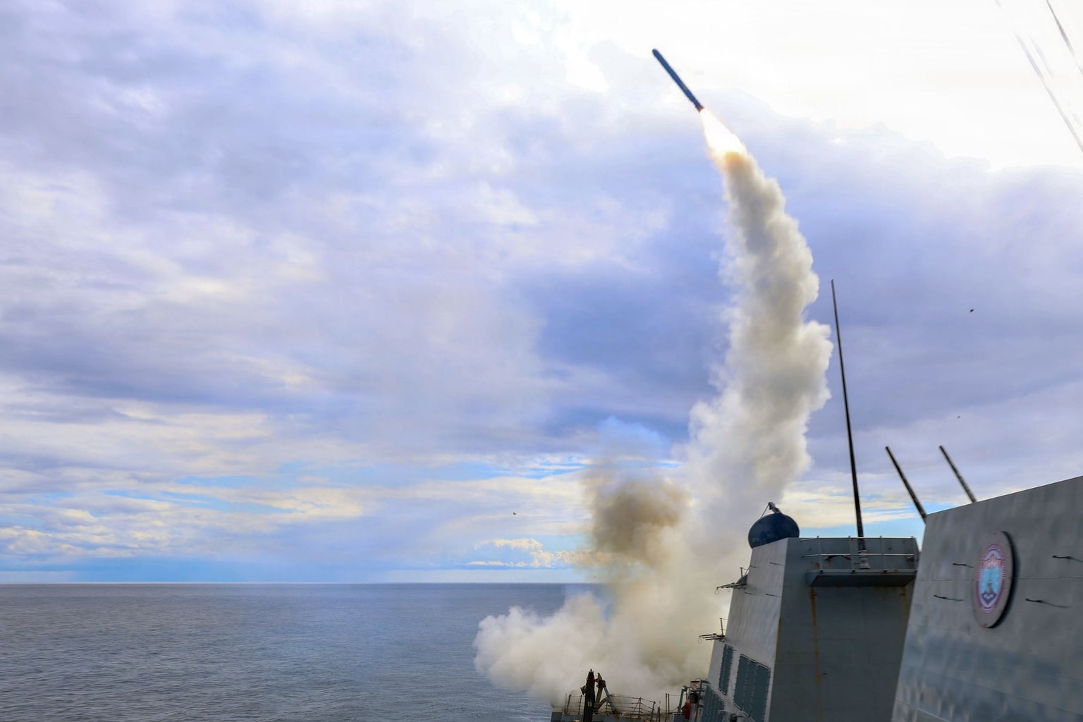 Arleigh Burke-class guided-missile destroyer fires a Tomahawk missile on March 1, 2026. (U.S. Navy via Getty Images)