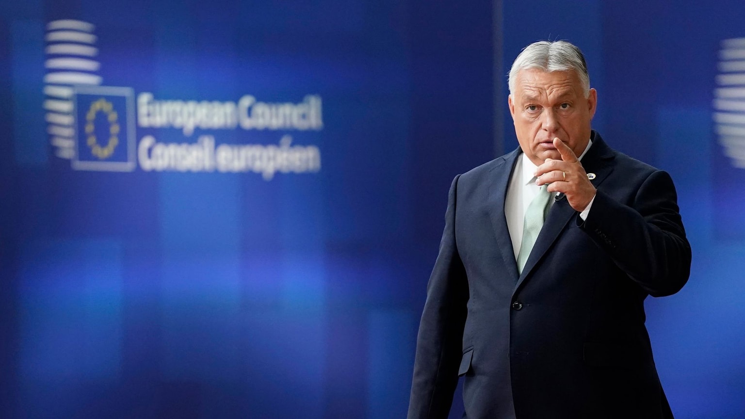 Hungary’s Prime Minister Viktor Orban arrives at the European Council meeting in Brussels, Belgium, on June 26, 2025.