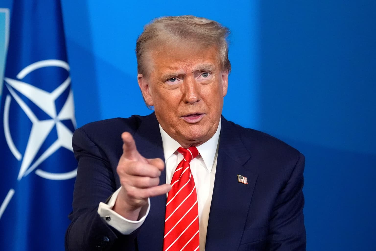 U.S. President Donald Trump in The Hague, Netherlands, on June 25, 2025.