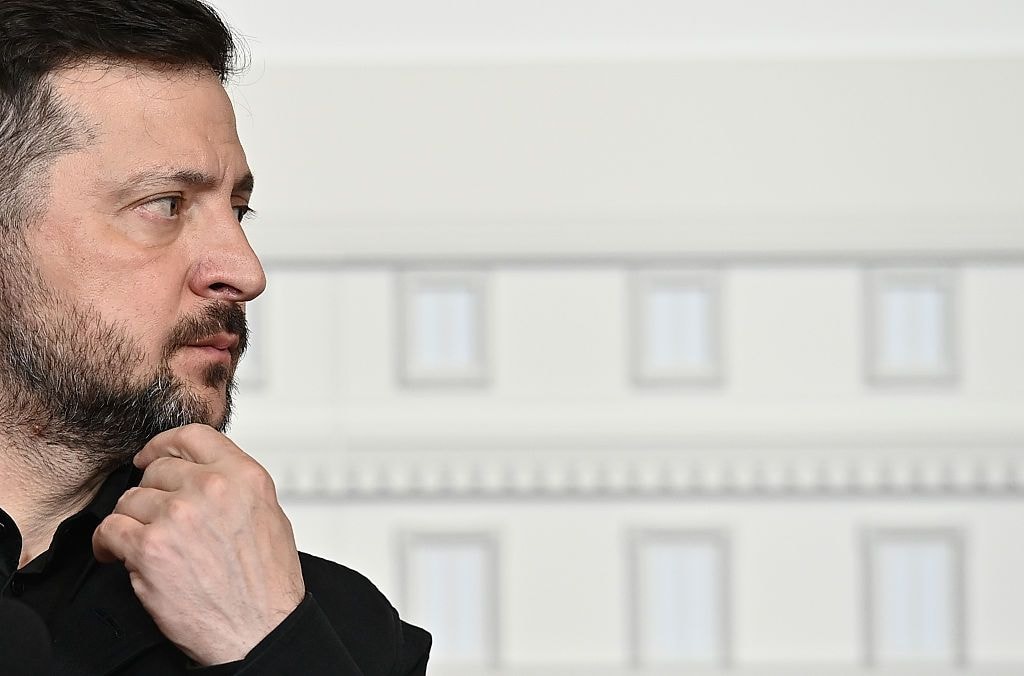 President Volodymyr Zelensky in Rome, Italy, on April 15, 2026.
