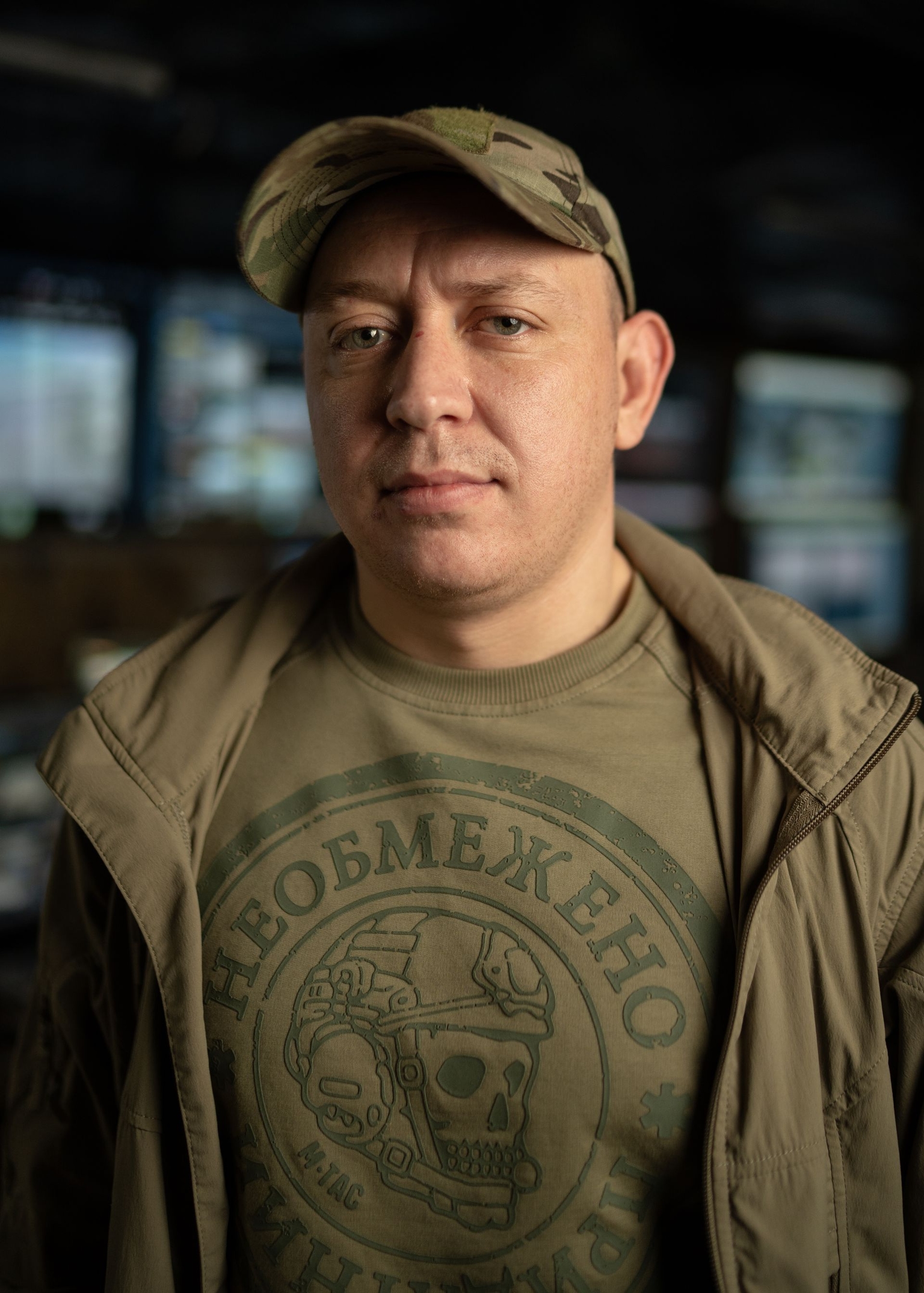 "Tovsty," chief sergeant of a company in the Khartiia Brigade, Kharkiv Oblast, Ukraine, on April 1, 2026.