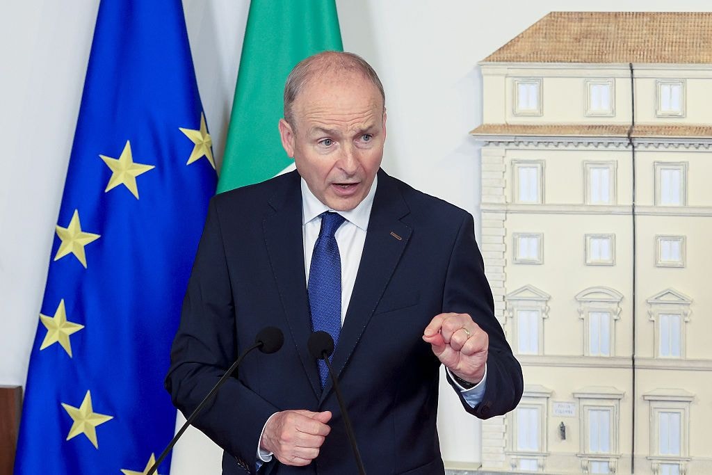 Ireland's Prime Minister Micheal Martin at Chigi Palace government office in Rome, Italy, on May 22, 2026. (Riccardo De Luca/Anadolu via Getty Images)