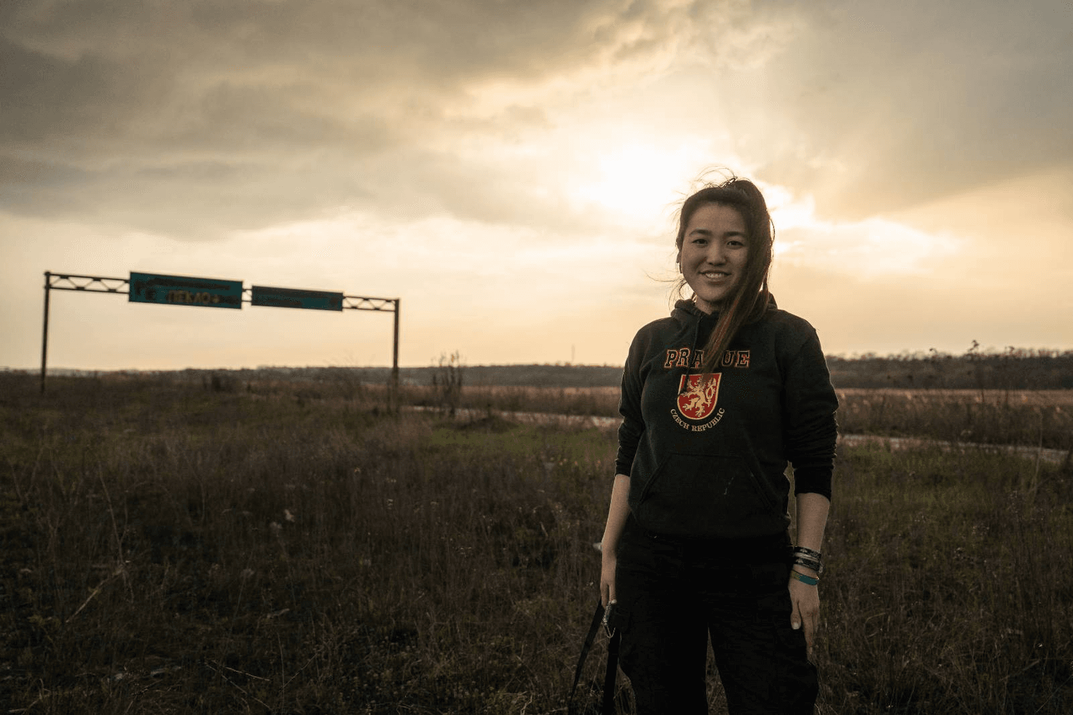 The Kyiv Independent reporter Asami Terajima In Zaporizhzhia Oblast, April 2026. Credit: Patryk Jaracz