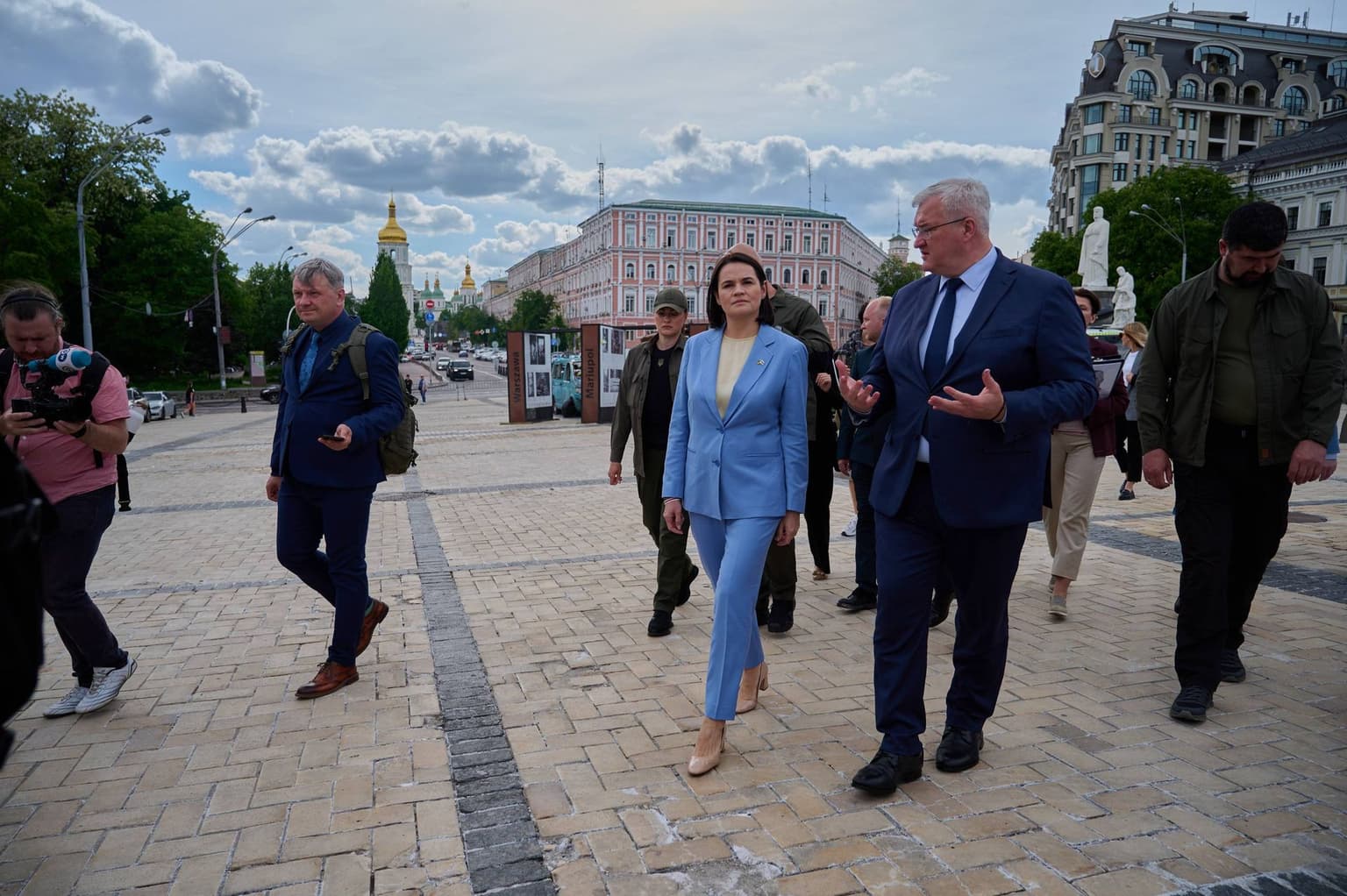 Belarus' exiled opposition leader Tsikhanouskaya arrives in Kyiv on first official visit