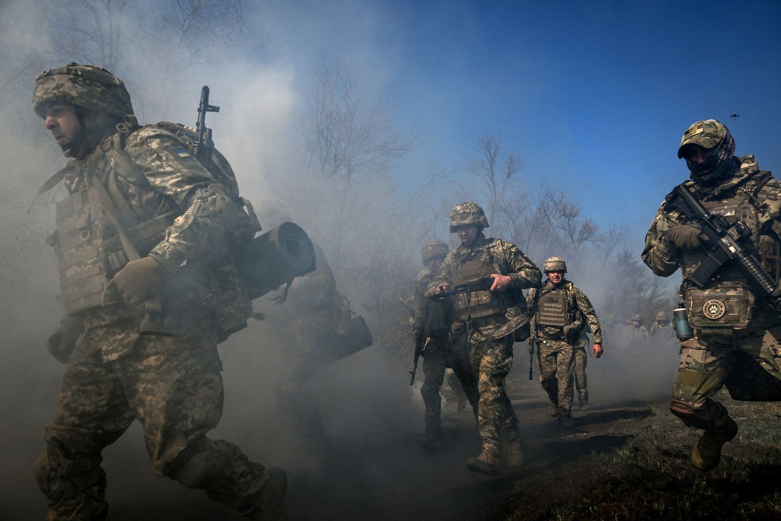military training at the 118th Separate Mechanized Brigade in an undisclosed location, Ukraine, on April 5, 2026.