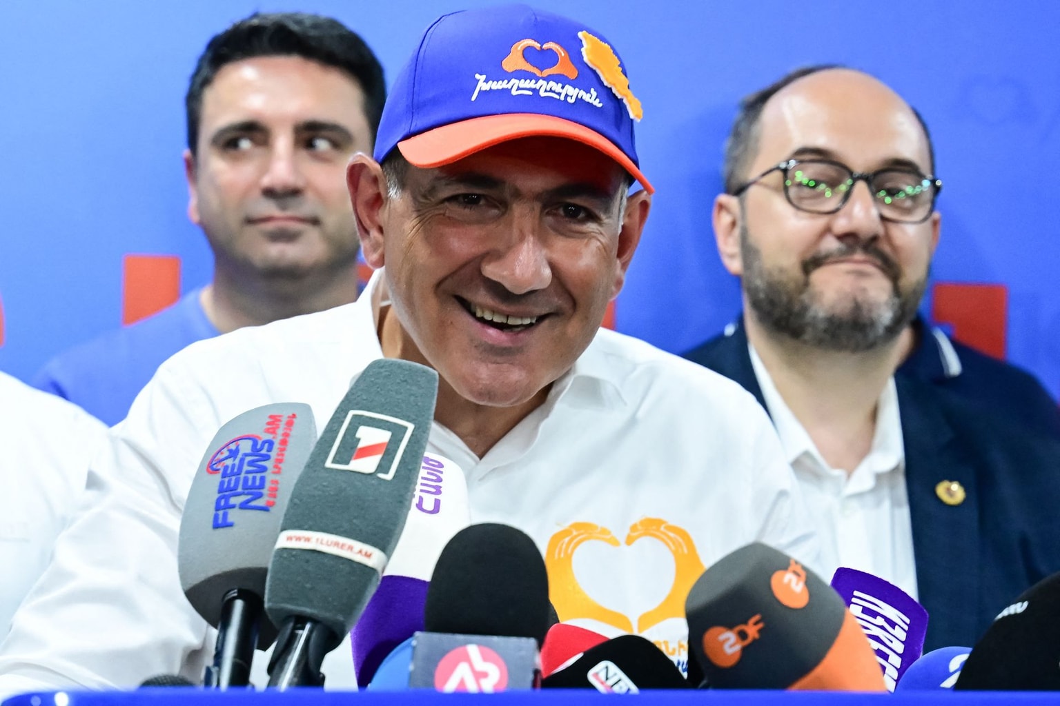 Armenian Prime Minister in Yerevan early on June 8, 2026. (Karen Minasyan / AFP via Getty Images)