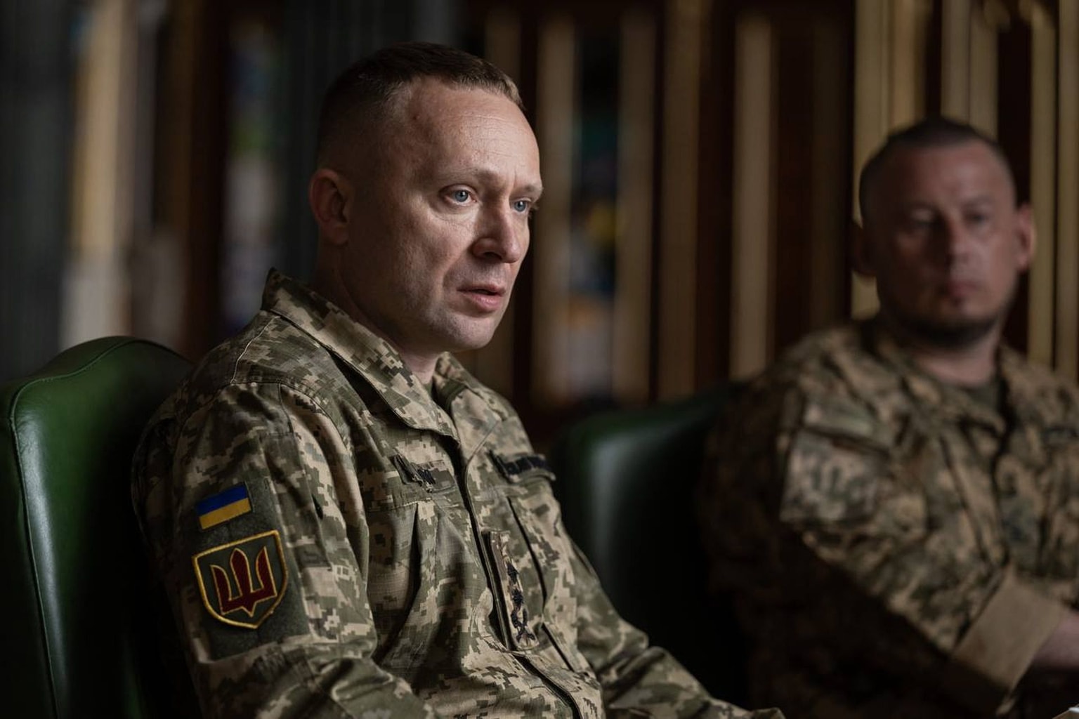 New Commander-in-Chief of Ukraine's Armed Forces Mykhailo Drapatyi during his meeting with President Volodymyr Zelensky in Kyiv, Ukraine, on July 20, 2026. (Ukrainian Presidential Press Office / AP)