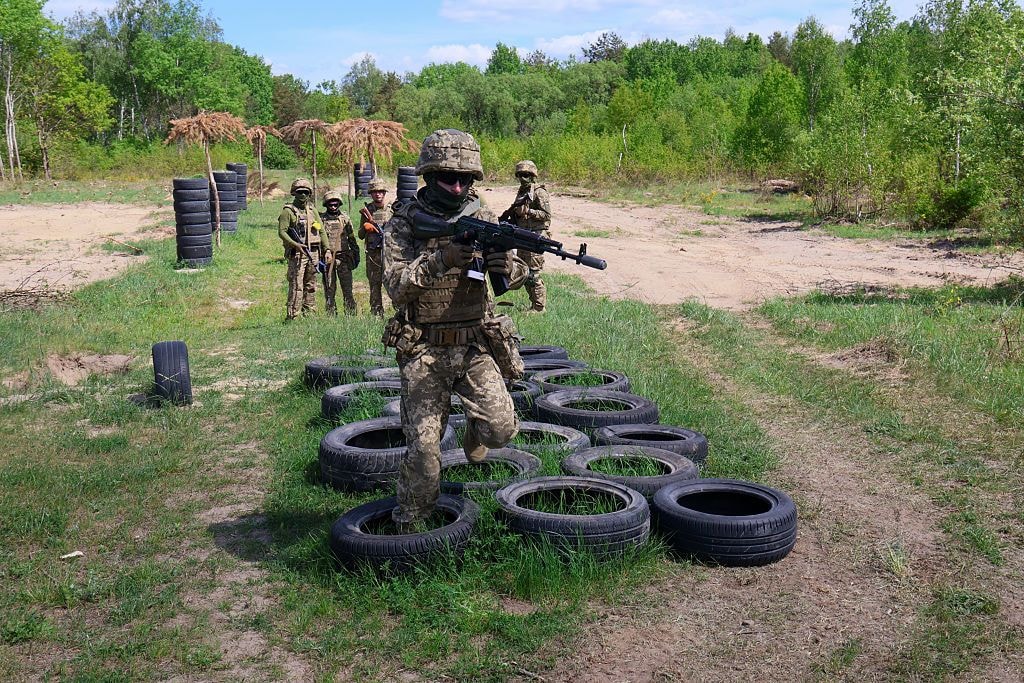 Photo for illustrative purposes: Servicemen overcome an obstacle course during training at the Rarog training center of the 427th Separate Unmanned Systems Brigade of the Armed Forces of Ukraine, on May 23, 2026 (Pavlo Bahmut/Ukrinform/Future Publishing via Getty Images)