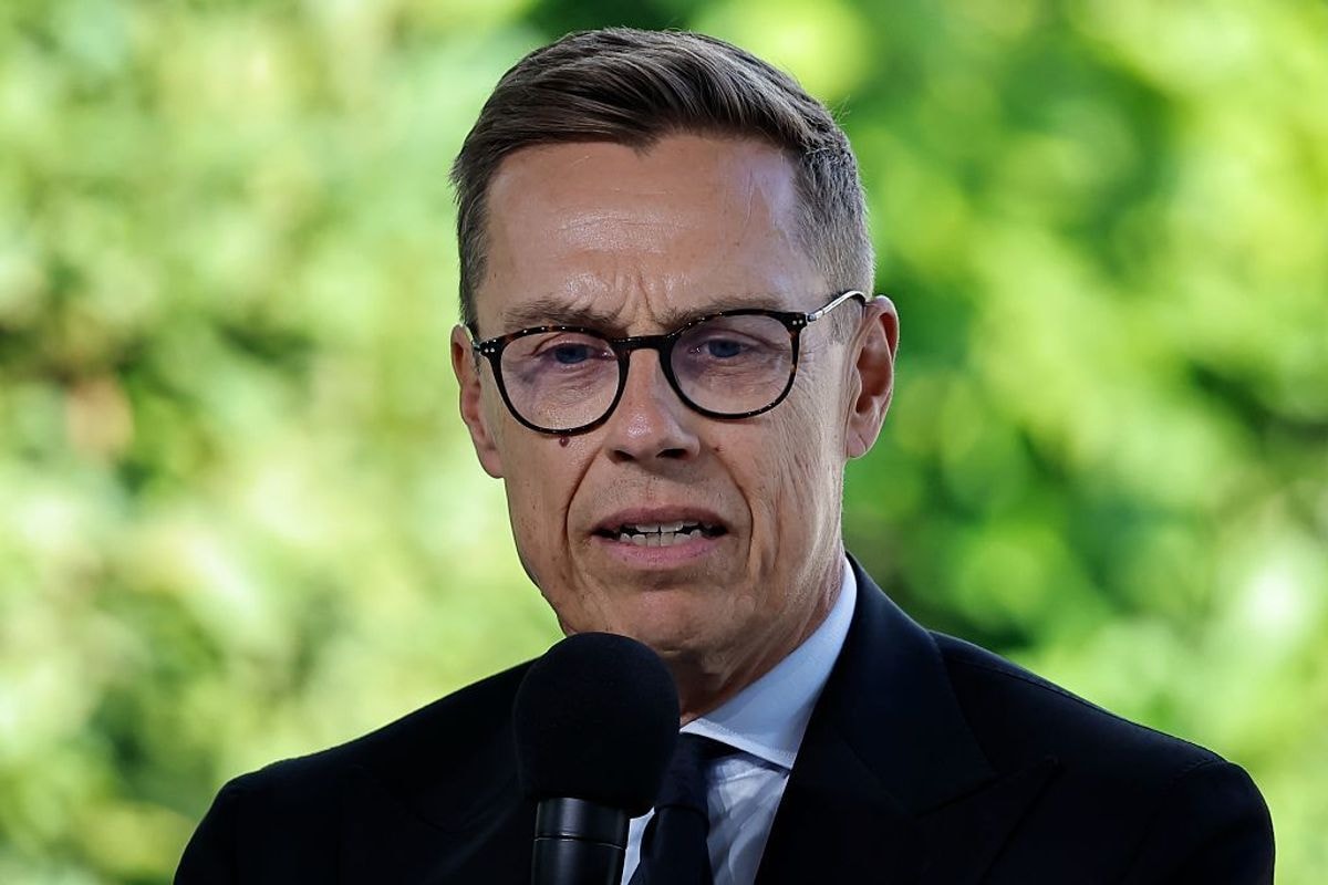 Finnish President Alexander Stubb participates in the Ukraine–Nordic-Baltic Eight (NB8) Summit on August 23, 2026, in Kyiv on Ukraine’s National Flag Day as the country marks the occasion ahead of the 35th anniversary of its independence the next day. (Yan Dobronosov/Global Images Ukraine via Getty Images)