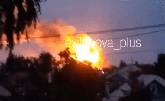 What purports to be the aftermath of a Ukrainian strike on the Russian city of Samara overnight on Aug. 15, 2026. (Exilenova Plus/Telegram)