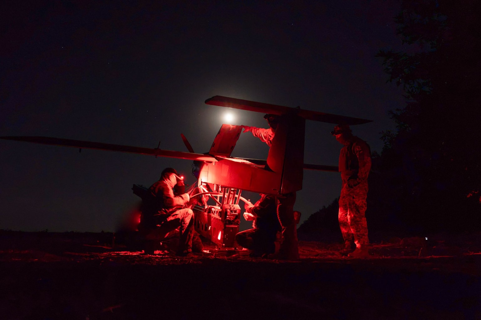 A team of the 422nd Unmanned Systems Regiment prepares to launch a Zozulia middle-strike drone in southern Ukraine, on Aug. 31, 2026. (Francis Farrell / The Kyiv Independent)