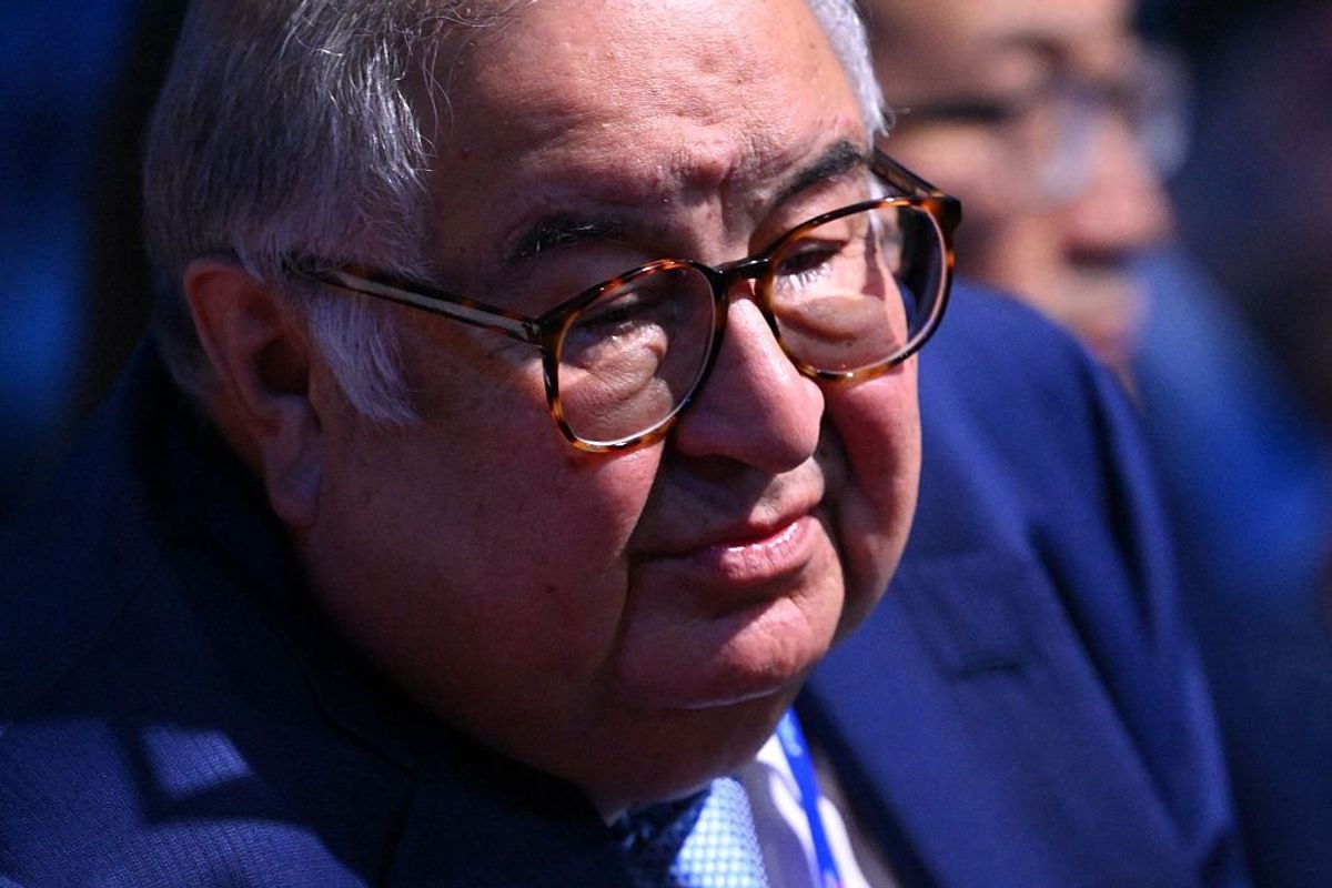 Uzbek-born Russian businessman Alisher Usmanov attends the Congress of the Russian Union of Industrialists and Entrepreneurs in Moscow on March 26, 2026. (Igor Ivanko / AFP via Getty Images)