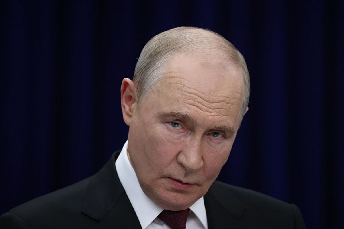 Russian President Vladimir Putin speaks during a press conference in Bishkek, Kyrgyzstan, on Sept. 1, 2026. (Contributor/Getty Images)
