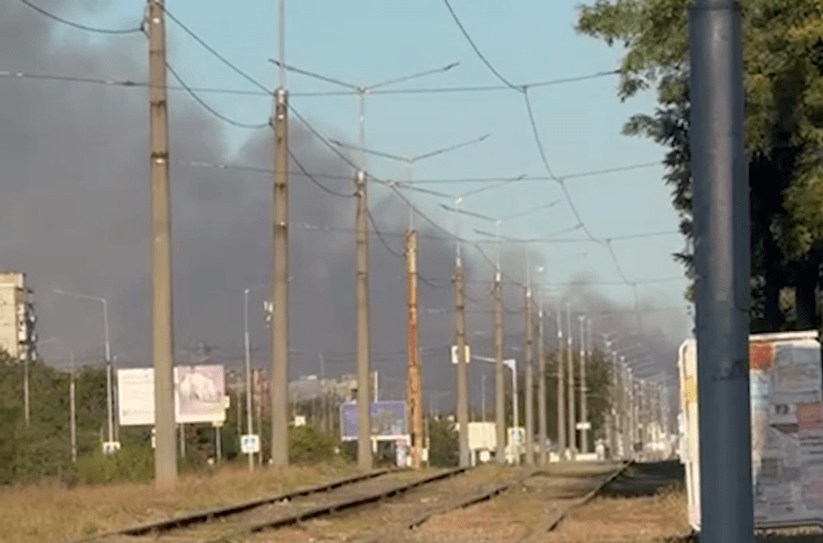 A screenshot from a vertical video compilation posted by Ukraine's President Volodymyr Zelensky, which appears to combine footage from various Telegram channels posting videos from on the ground. 