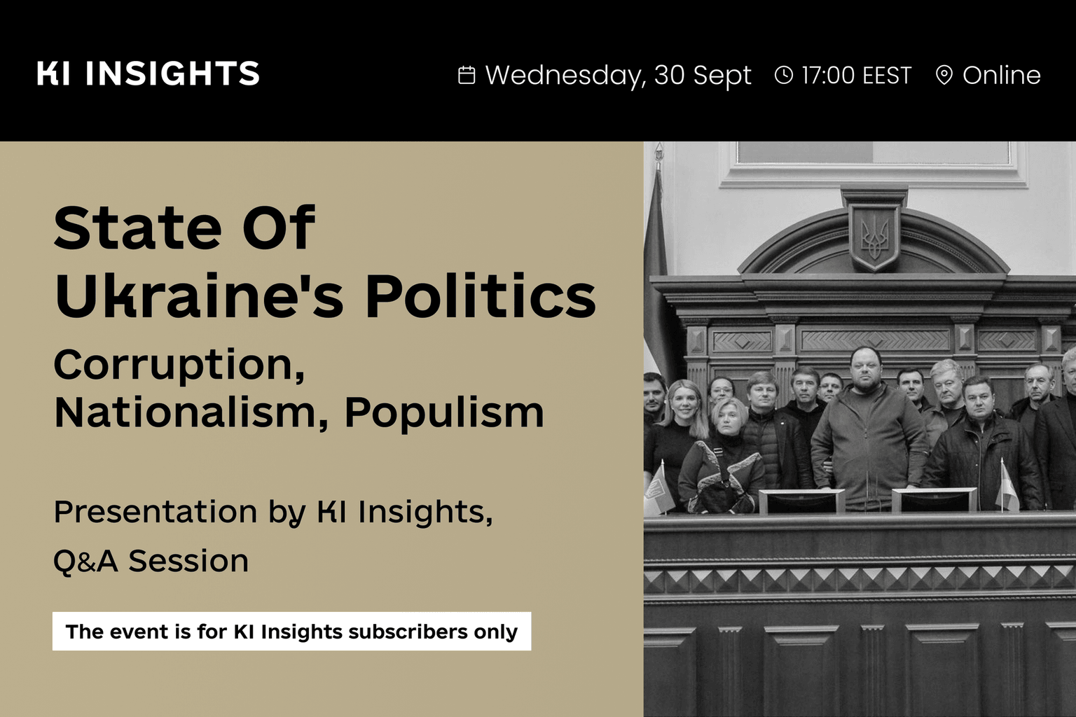 State of Ukraine's politics – KI Insights monthly briefing