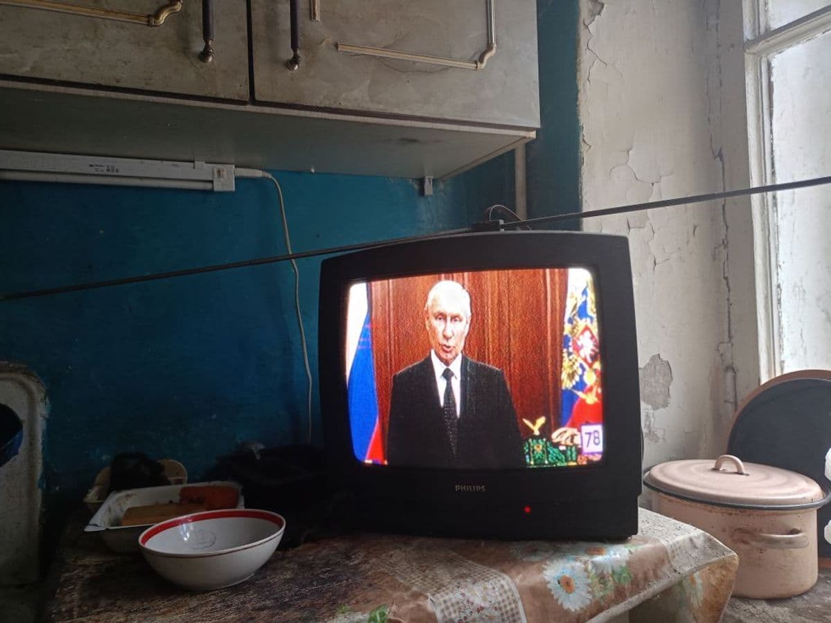 Putin addresses the public amid the Wagner Group’s armed rebellion in Russia on June 24, 2023.