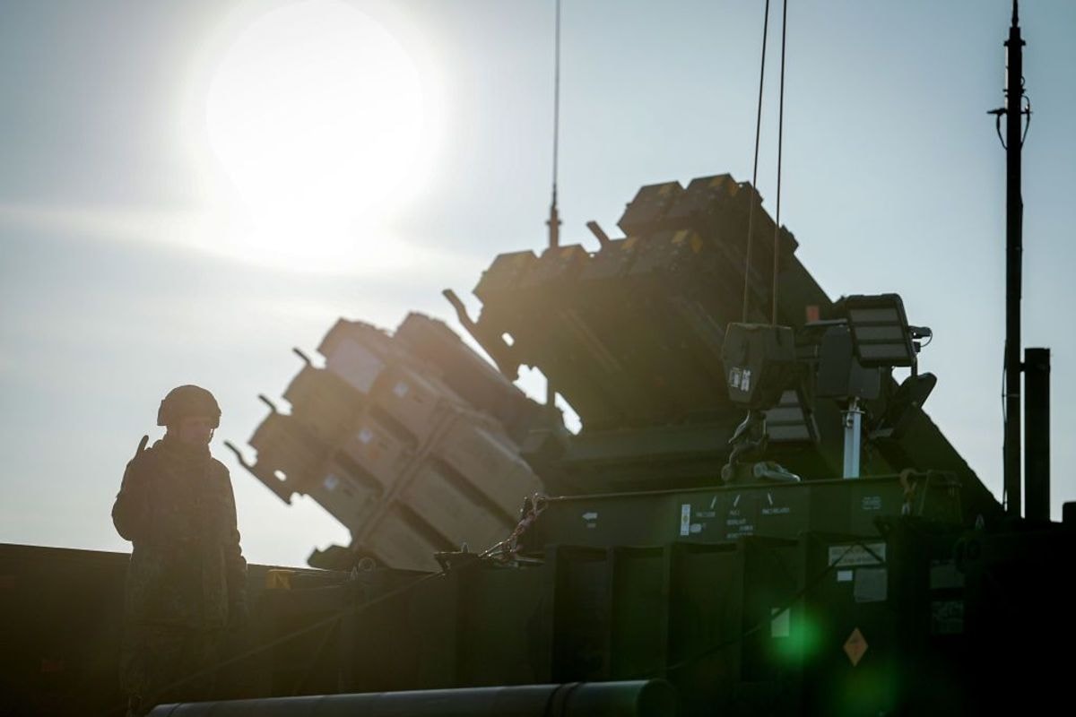 Bundeswehr soldiers load missiles for the Patriot air defense system on Jan. 23, 2025, in Rzeszow, Poland. (Kay Nietfeld/picture alliance via Getty Images)