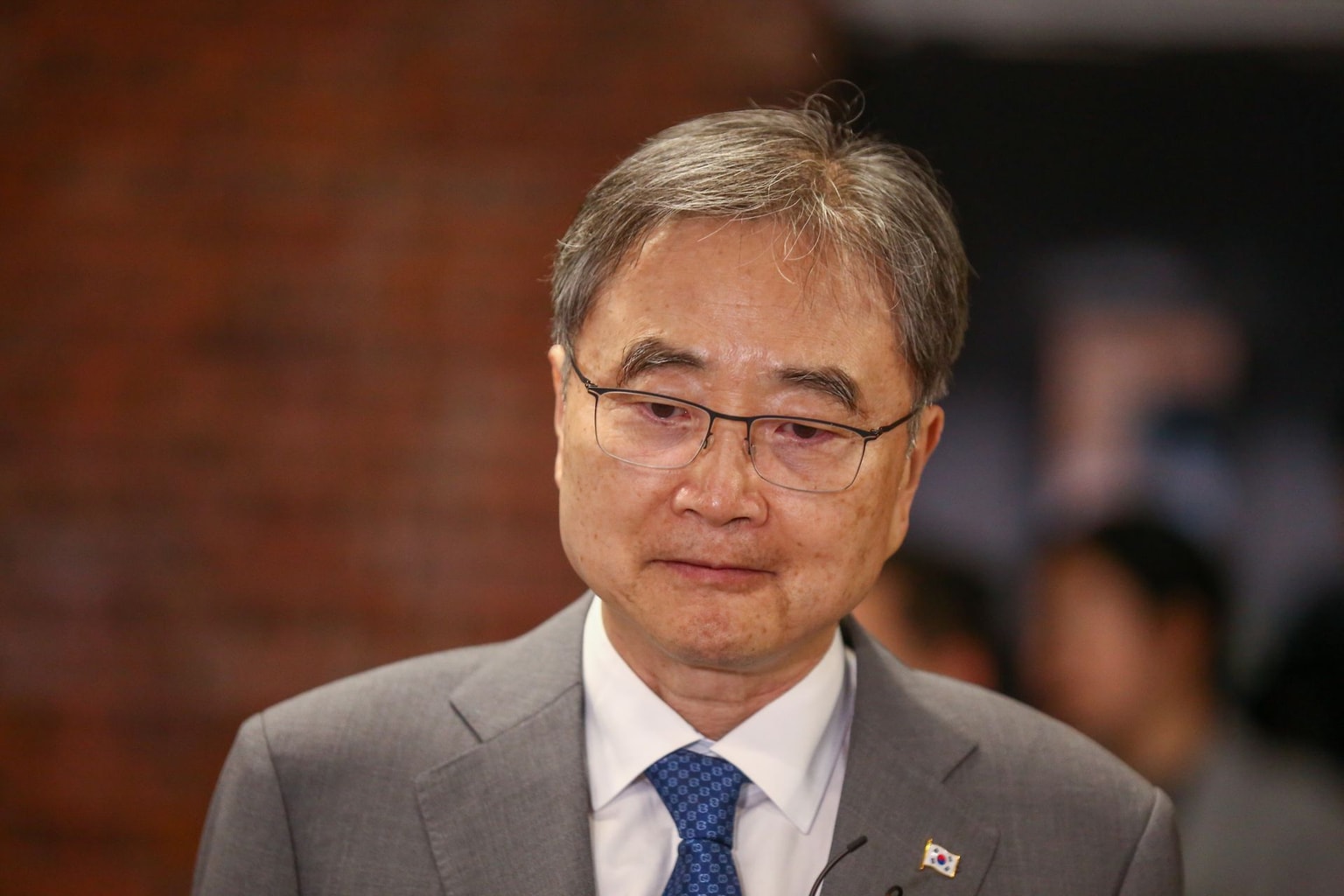 South Korean Foreign Minister Cho Hyun arrives at Tribhuvan International Airport in Kathmandu in August 2026. (Subaas Shrestha/NurPhoto via Getty Images)