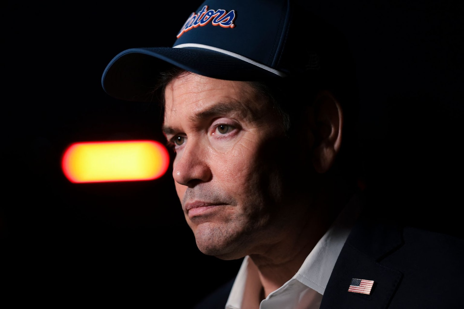 US Secretary of State Marco Rubio prepares to board a plane en route to Samarkand as he embarks on a trip to Uzbekistan and India, at Joint Base Andrews, Maryland on Oct. 17, 2026. (Kylie Cooper / Pool / AFP via Getty Images)
